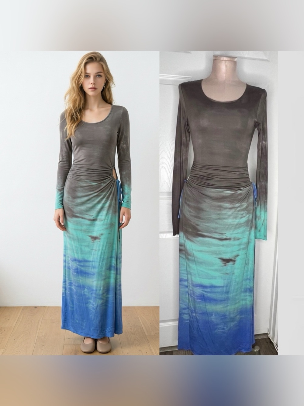Michelle Jonas Maxi Cutout Dress Sz XS